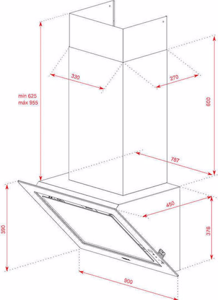 Aporrofitiras Tzaki Teka DLV 98660 BK TOS Black River 90 cm A+
